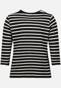 Betty Barclay Shirts*Ringelshirt mit Schmucksteinen Schwarz/Beige