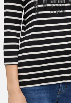 Betty Barclay Shirts*Ringelshirt mit Schmucksteinen Schwarz/Beige