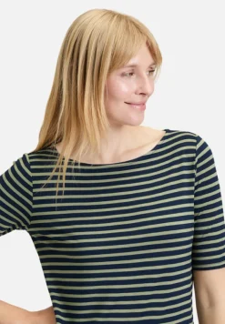 Betty Barclay Shirts*Ringelshirt mit U-Boot-Ausschnitt Dark Blue/Green