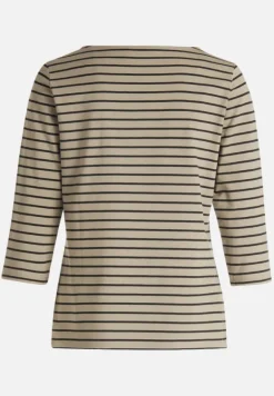 Betty Barclay Shirts*Ringelshirt mit U-Boot-Ausschnitt Khaki/Schwarz