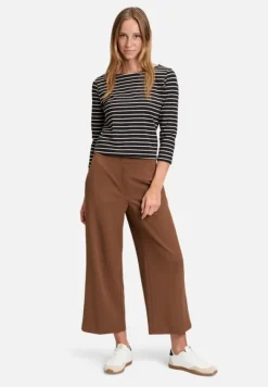 Betty Barclay Shirts*Ringelshirt mit U-Boot-Ausschnitt Black/Camel