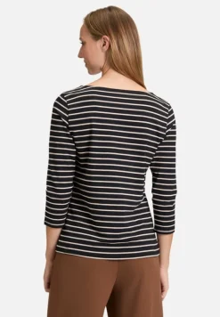 Betty Barclay Shirts*Ringelshirt mit U-Boot-Ausschnitt Black/Camel