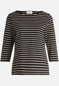 Betty Barclay Shirts*Ringelshirt mit U-Boot-Ausschnitt Black/Camel