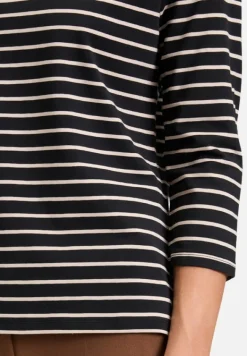 Betty Barclay Shirts*Ringelshirt mit U-Boot-Ausschnitt Black/Camel