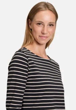 Betty Barclay Shirts*Ringelshirt mit U-Boot-Ausschnitt Black/Camel