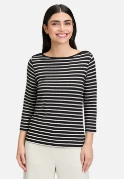 Betty Barclay Shirts*Ringelshirt mit U-Boot-Ausschnitt Schwarz/Beige
