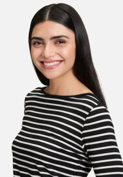 Betty Barclay Shirts*Ringelshirt mit U-Boot-Ausschnitt Schwarz/Beige