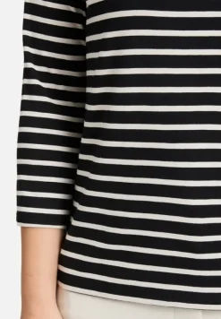 Betty Barclay Shirts*Ringelshirt mit U-Boot-Ausschnitt Schwarz/Beige