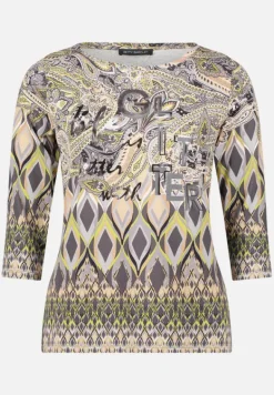 Betty Barclay Shirts*Ringelshirt mit U-Boot-Ausschnitt Grau/Beige