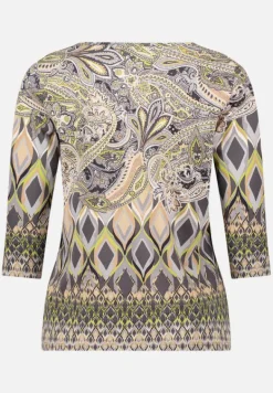 Betty Barclay Shirts*Ringelshirt mit U-Boot-Ausschnitt Grau/Beige