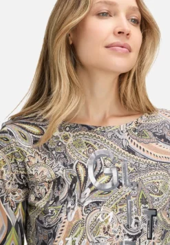Betty Barclay Shirts*Ringelshirt mit U-Boot-Ausschnitt Grau/Beige
