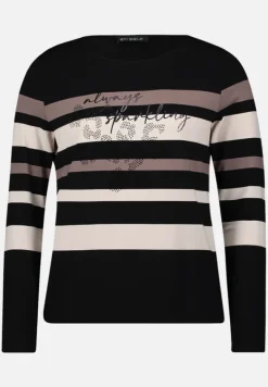 Betty Barclay Shirts*Ringelshirt mit U-Boot-Ausschnitt Black/Taupe