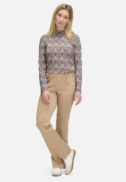 Betty Barclay Shirts*Rollkragenshirt mit Stehkragen Grau/Beige