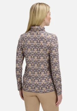 Betty Barclay Shirts*Rollkragenshirt mit Stehkragen Grau/Beige