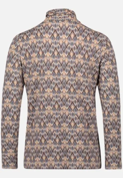 Betty Barclay Shirts*Rollkragenshirt mit Stehkragen Grau/Beige