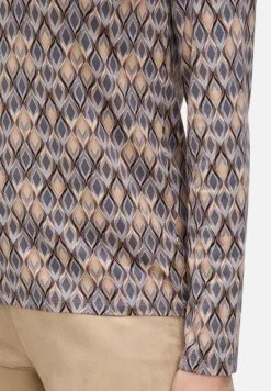 Betty Barclay Shirts*Rollkragenshirt mit Stehkragen Grau/Beige