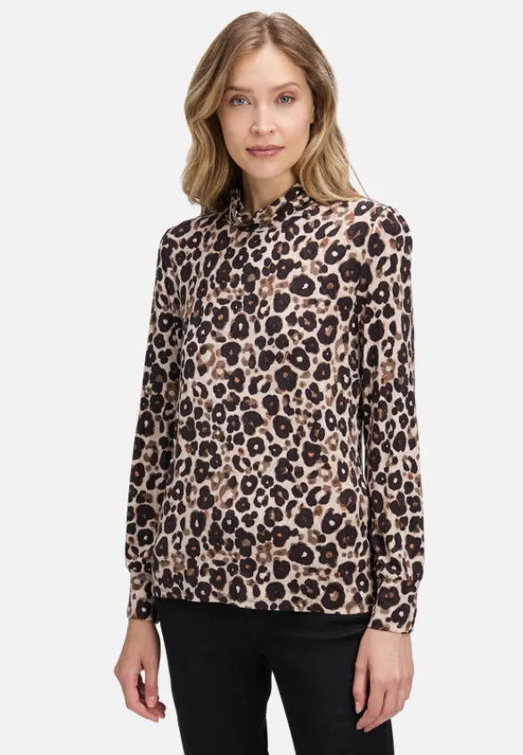 Betty Barclay Shirts*Rollkragenshirt mit Stehkragen Taupe/Beige