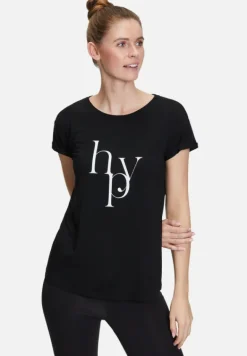 Betty Barclay Shirts*Rundhals-Shirt mit Raffung Schwarz/Weiß