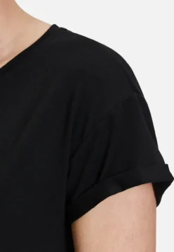Betty Barclay Shirts*Rundhals-Shirt mit Raffung Schwarz/Weiß