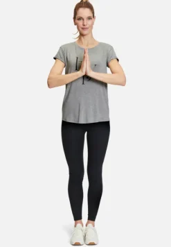 Betty Barclay Shirts*Rundhals-Shirt mit Raffung Grau/Schwarz