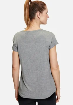 Betty Barclay Shirts*Rundhals-Shirt mit Raffung Grau/Schwarz