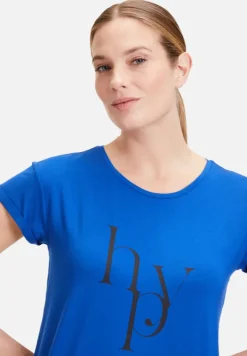 Betty Barclay Shirts*Rundhals-Shirt mit Raffung Blue/Black