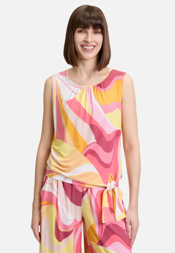 Betty Barclay Shirts*Rundhals-Shirt mit Raffung Rosé/Yellow