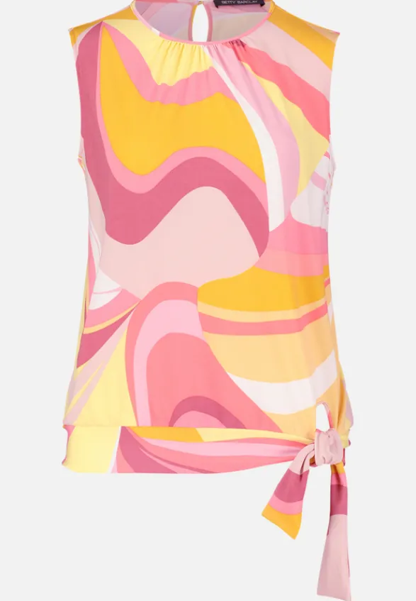 Betty Barclay Shirts*Rundhals-Shirt mit Raffung Rosé/Yellow
