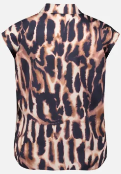 Betty Barclay Blusen*Satin-Bluse mit Kragen Dark Blue/Rosé