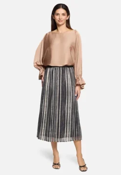 Betty Barclay Blusen*Satin-Bluse mit U-Boot-Ausschnitt Macchiato