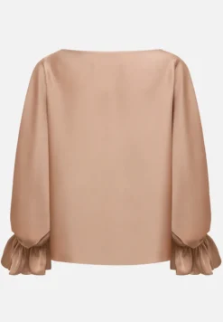 Betty Barclay Blusen*Satin-Bluse mit U-Boot-Ausschnitt Macchiato