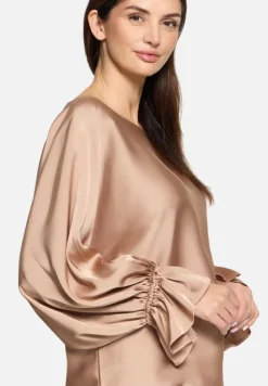 Betty Barclay Blusen*Satin-Bluse mit U-Boot-Ausschnitt Macchiato