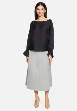 Betty Barclay Blusen*Satin-Bluse mit U-Boot-Ausschnitt Schwarz