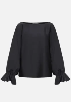 Betty Barclay Blusen*Satin-Bluse mit U-Boot-Ausschnitt Schwarz