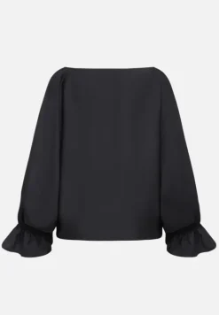 Betty Barclay Blusen*Satin-Bluse mit U-Boot-Ausschnitt Schwarz