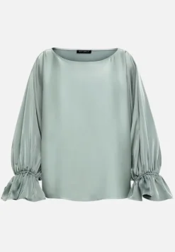 Betty Barclay Blusen*Satin-Bluse mit U-Boot-Ausschnitt Chinois Green