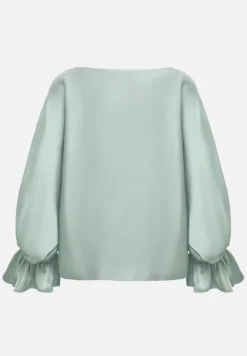 Betty Barclay Blusen*Satin-Bluse mit U-Boot-Ausschnitt Chinois Green