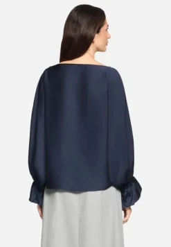 Betty Barclay Blusen*Satin-Bluse mit U-Boot-Ausschnitt Night Sky