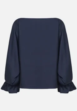 Betty Barclay Blusen*Satin-Bluse mit U-Boot-Ausschnitt Night Sky