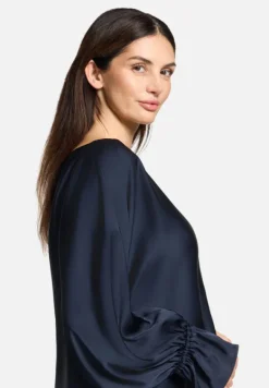 Betty Barclay Blusen*Satin-Bluse mit U-Boot-Ausschnitt Night Sky