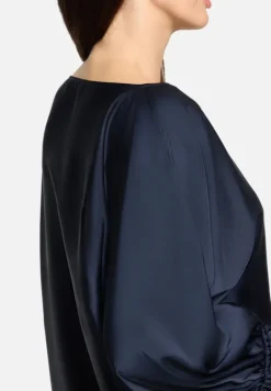 Betty Barclay Blusen*Satin-Bluse mit U-Boot-Ausschnitt Night Sky