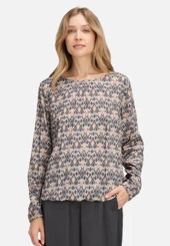 Betty Barclay Blusen*Schlupfbluse langarm Grau/Beige