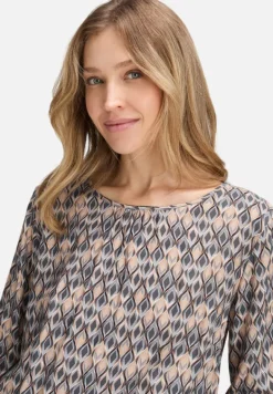 Betty Barclay Blusen*Schlupfbluse langarm Grau/Beige