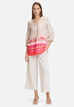 Betty Barclay Blusen*Schlupfbluse mit 3/4 Arm Taupe/Rot