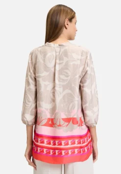 Betty Barclay Blusen*Schlupfbluse mit 3/4 Arm Taupe/Rot