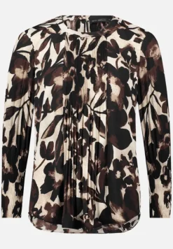 Betty Barclay Blusen*Schlupfbluse mit Plissee Beige/Braun