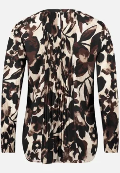 Betty Barclay Blusen*Schlupfbluse mit Plissee Beige/Braun