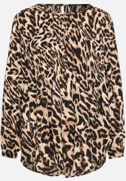 Betty Barclay Festliche Mode|Blusen*Schlupfbluse mit Plissee Schwarz/Beige