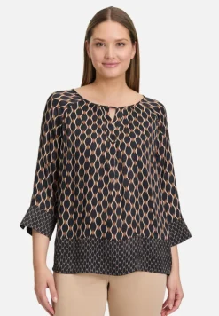 Betty Barclay Blusen*Schlupfbluse mit Print Schwarz/Beige