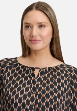 Betty Barclay Blusen*Schlupfbluse mit Print Schwarz/Beige